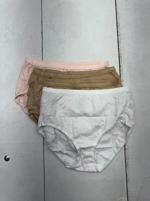 Pack de 4 calzoncillos Hanes rosa marrón blanco para mujer talla 6 Foto 1 de 4