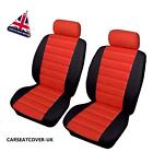 For TOYOTA PASEO - Front PAIR of Red LEATHER LOOK Car Seat Covers