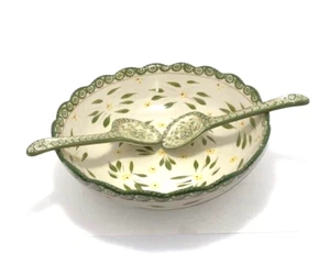 Temp-tations Old World Cuenco para Servir con Utensilios 5qt Verde B*N - Imagen 1 de 5