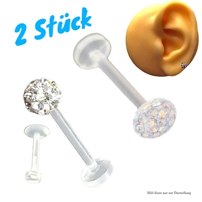Bioflex Labret Piercing Lippenpiercing Monroe Madonna Tragus  Epoxid - Bild 1 von 4