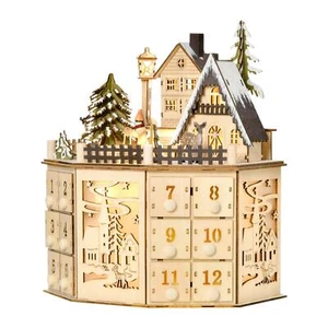Christmas Wooden Advent Calendar with 24 Drawers for Holiday Party - Picture 1 of 6