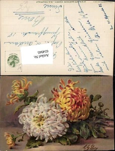 654945,Künstler Ak Lily Giry Chrysanthemen Blumen Vegetation - Picture 1 of 1