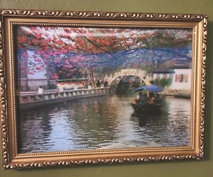 De Colección Impresión Lenticular 3D Venecia Italia Góndola Gondolero Turistas Excelente - Imagen 1 de 6