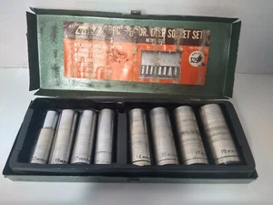 Ludell 8 pc Deep Impact Socket Set 3/8" Drive 10 11 12 13 14 16 17 19 Vtg Metric - Bild 1 von 10