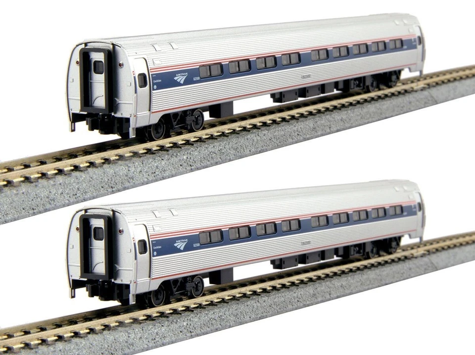 KATO 1068003 N SET OF 2 CARS Amtrak Amfleet I Phase VI Coach Set B 106-8003 - Image 1 of 1