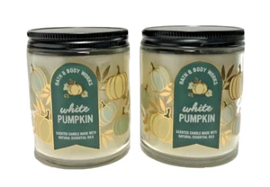 Bath & Body Works Set of 2 Single Wick White Pumpkin Candles ~ FREE SHIP - Picture 1 of 1