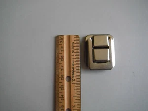 Gibson & others case latches, nickel, Smaller version, w / rivets - Picture 1 of 2