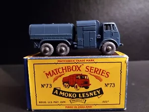 Matchbox#73 RAF 10 Ton Pressure Refueller 1959 Rare First Casting In Orig B5 Box - Picture 1 of 18