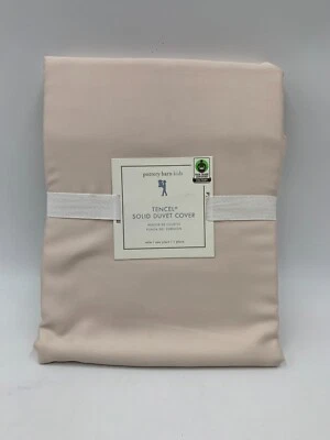 Pottery Barn Kids Toddler Tencel Solid Duvet One Size Blush Pink Twin #J55E - Image 1 of 4