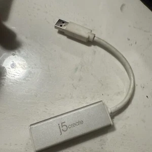J5 Create Silver USB 3.0 Gigabit Ethernet Adapter - Picture 1 of 4