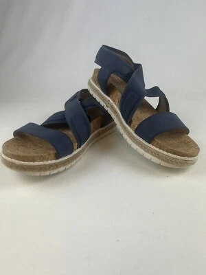 Sandalias deportivas elásticas azules para mujer talla 7,5 ribete de yute en suela Adrienne Vittadini Foto 1 de 4