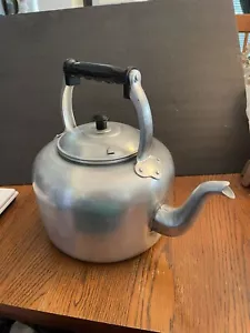 LARGE VINTAGE RINES ALUMINUM PLASTIC HANDLE TEA POT MADE IN HONG KONG 24cm - Picture 1 of 24