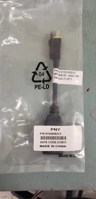 PNY Mini Display Port Male to Display Port Female Adapter 91008582V3 - Image 1 of 4