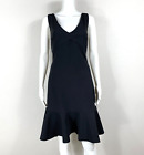 La Petite Robe di CHIARA BONI Peplum Dress Black Stretch Flirty 48 Italy - NTSF