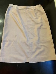 Country Casuals Beige Long Straight Skirt "Suede look" Size 14 PETITE - Picture 1 of 7