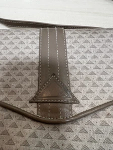 VTG 80s LIZ CLAIBORNE TAUPE TRIANGLE Crossbody PURSE w/ Matching Wallet - Picture 1 of 5