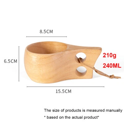 Taza de madera hecha a mano Laponia Kuksa té café leche taza regalo tamaño S/L Foto 1 de 4