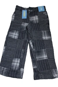 GYMBOREE Boy Pants & Vest Size 4 Patchwork Grey Houndstooth Adjustable Waist NEW - Picture 1 of 6