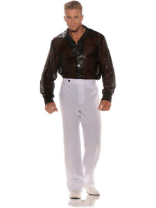 70's-80's Disco Shirt Men's Sexy Wide Collar Heat Sequin Costume Shirt