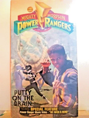 Mighty Morphin Power Rangers: Putty On The Brain (VHS, 1994)  Blockbuster PVT - Image 1 of 3