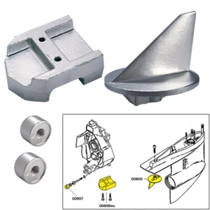KIT DE ÁNODO TECNOSEAL MERC ALPHA 1 GEN 1 CON HARDWARE MAGNESIO - Imagen 1 de 1