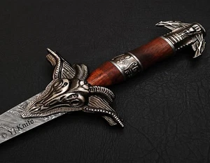 CUSTOM HANDMADE 35 INCHES DAMASCUS STEEL VIKING HUNTING SWORD COMBAT SWORD - Bild 1 von 6