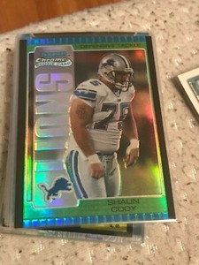  2005 Bowman Chrome Green Refractors #219 Shaun Cody/399 LIONS RC!