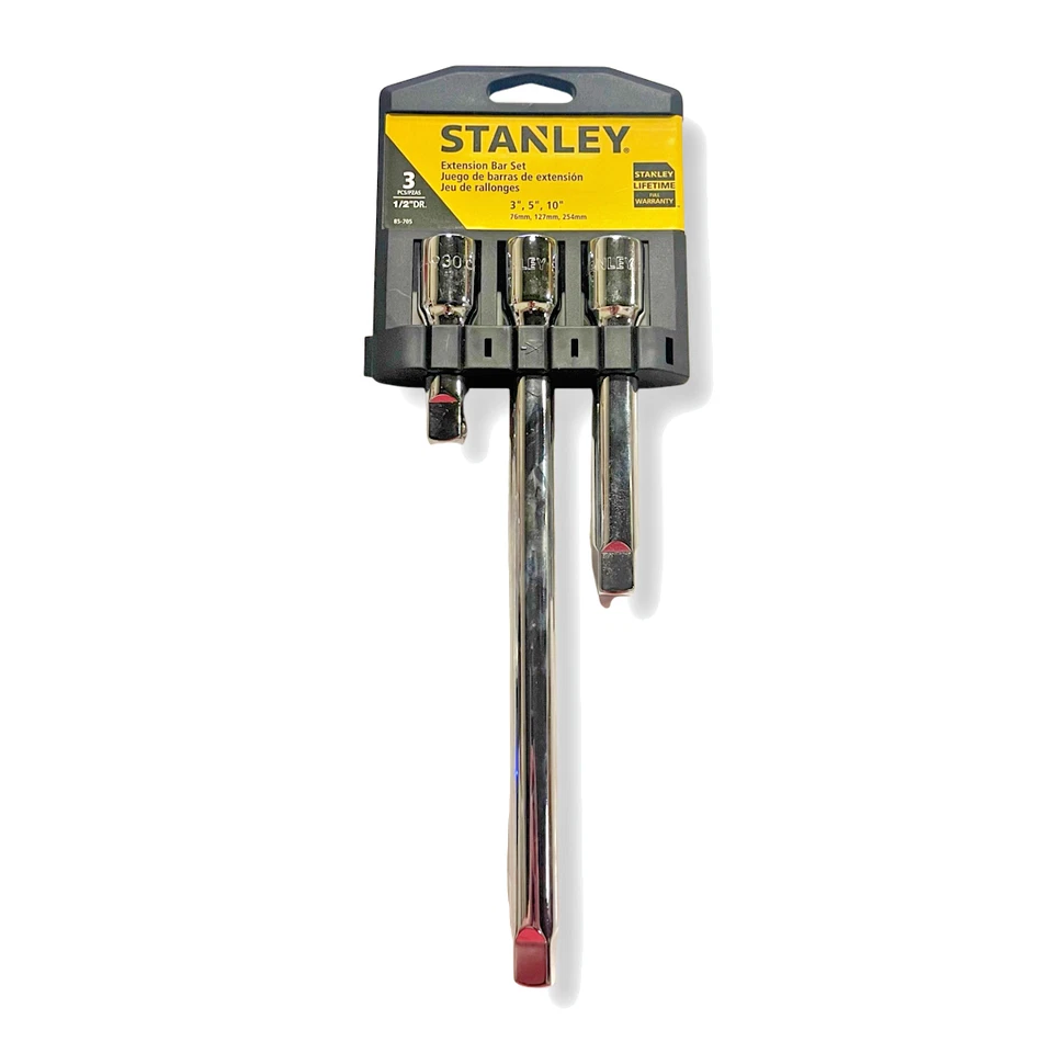 Stanley 3 Piece 1/2" Drive Socket Extension 3" 5" 10" 85-705 - Image 1 of 1