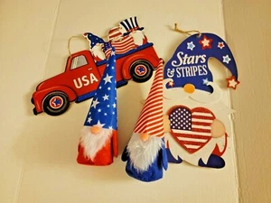 Patriotic Gnome Set with Signs, Purchase Individual or Set - Picture 1 of 11