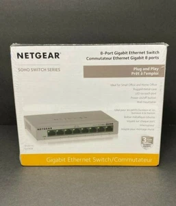 NETGEAR Soho Switch Series 8-Port Gigabit Home Ethernet GS308 LED New Sealed - Picture 1 of 5