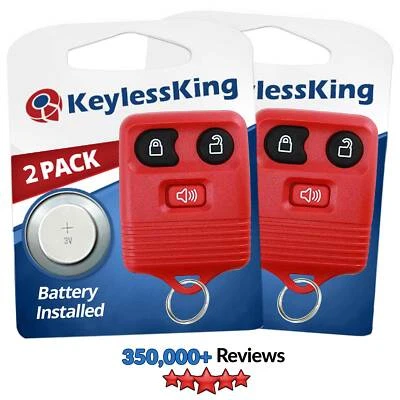 2 Replacement for Ford F-150 250 350 450 - 2003 2004 2005 2006 2007 Remote Red - Imagem 1 de 4