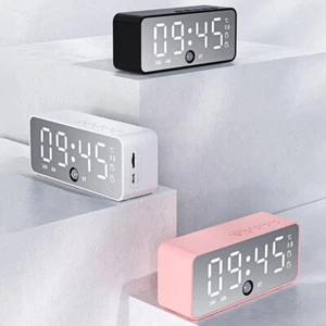 Bluetooth Speaker FM Radio With Alarm Clock For Bedroom Kids Heavy Sleepers - Picture 1 of 14