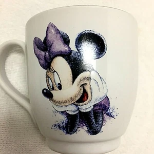 Disney Minnie Mouse Coffee Tea Mug Purple Interior Large EUC Americana - Picture 1 of 5