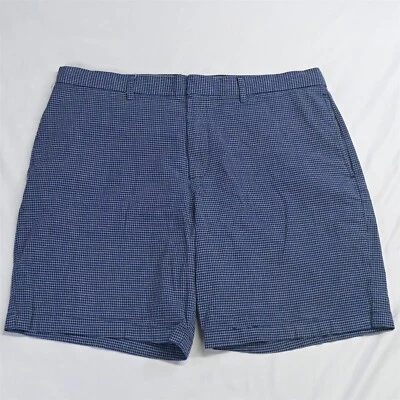 Шорты-чино Banana Republic 38 x 9 дюймов синие текстурированные клетчатые Aiden Club - Изображение 1 из 4