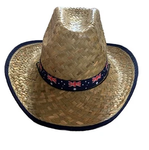 Straw Bush Outback Hat Australian Cowboy Beach Boonie Cowboy Hats - Picture 1 of 5