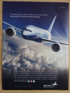 11/2012 PUB SPIRIT AEROSYSTEMS BOEING 787 AIRLINER ORIGINAL AD - Picture 1 of 1