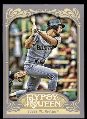 2012 Topps Gypsy Queen #248b Wade Boggs Batting / Catcher Glove Blurred Out - Image 1 of 2