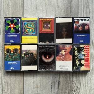 10x STEPPENWOLF Cassette Tape Lot: RARE 7 Second Rest In Peace John Kay Gold - Picture 1 of 3