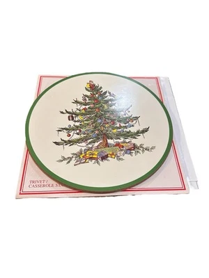 Juego de 2 Cazuela Spode Trivet Soporte Árbol de Navidad 10” Uno Nuevo en Caja, Uno Usado Foto 1 de 4