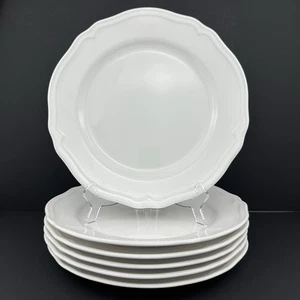 Ikea ARV White Dinner Plates (6) Scalloped Rim MINT Condition - Picture 1 of 18