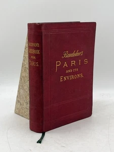 Paris and Its Environs Karl Baedeker Hardcover Revised Edition Travel Guidebook - Picture 1 of 7
