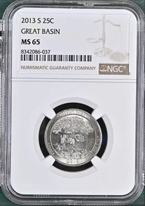 2013-S Great Basin Quarter NGC MS65 - Picture 1 of 2
