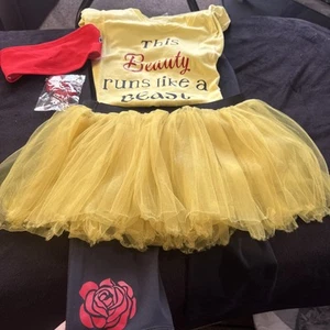 Women’s Disney Running Outfit This Beauty Runs Like A Beast Run Disney - Picture 1 of 8