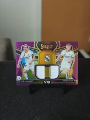 2023-24 Panini Select La Liga Dual Swatches Luka Modric Toni Kroos Purple /49 - Image 1 of 4