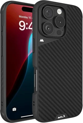 Mous Case for iPhone 16 Pro - MagSafe Compatible - Carbon Fiber - Image 1 of 4