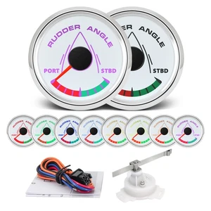 52mm Marine Boat Rudder Angle Indicator Gauge Meter 0-190 ohms W/ Mating Sensor - Imagen 1 de 16