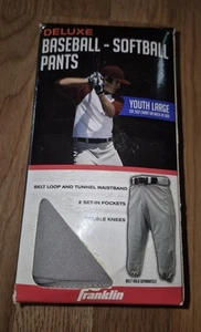 Franklin Sports Deluxe Youth Baseball Softball Pants Pro-Formance, Gray Lg - Picture 1 of 8