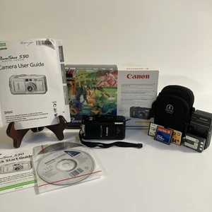 Canon PowerShot S50 5.0MP Digital Camera Black Bundle: Tested & Working - Picture 1 of 24