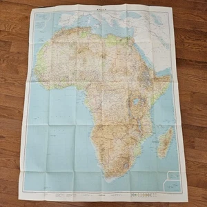 John Bartholomew Africa Map 1960 Boundaries Roads Railways 40" X 30 1/2" - Picture 1 of 12