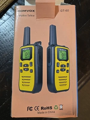 3 FRS GMRS Radios Walkie Talkie HT KOMVOX GT60 22 Channels Extra Bonus - Image 1 of 4